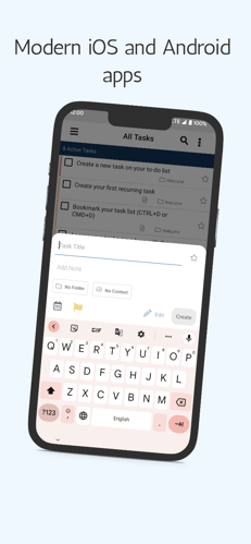 Toodledo app screenshot Toodledo app screenshot